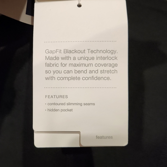 Gap GapFit Gflex Bootcut Leg Large Ankle Regular Rise Black Leggings Pants NWT - Picture 9 of 10